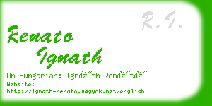 renato ignath business card